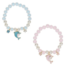 Load image into Gallery viewer, Whale Beaded Charm Bracelets - Set of 2
