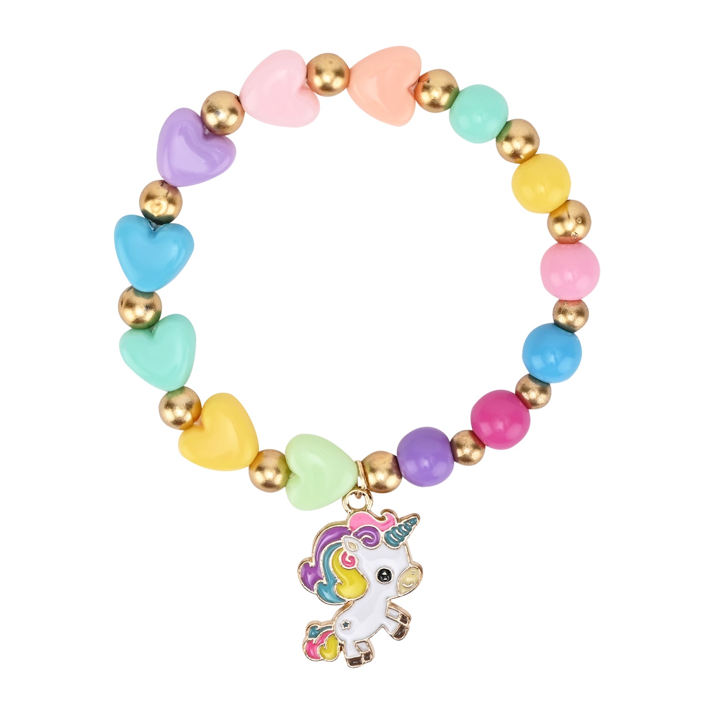 Unicorn Charm Beaded Girls Bracelet Rakhi