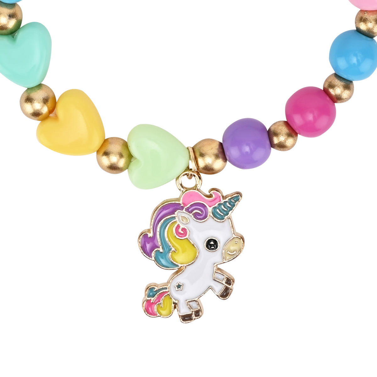 Unicorn Charm Beaded Girls Bracelet Rakhi
