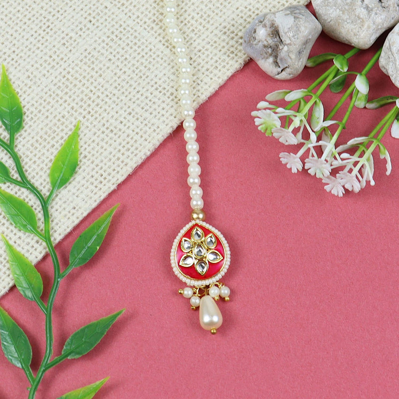 jewellery girls women ladies necklace bracelet maang tikka earring gift accessories cute stylish fancy fashion children combo set ethnic festive wedding puja pooja
