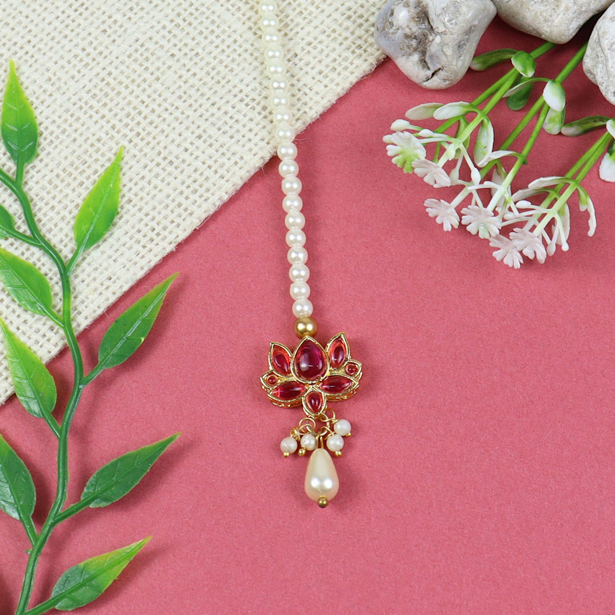 jewellery girls women ladies necklace bracelet maang tikka earring gift accessories cute stylish fancy fashion children combo set ethnic festive wedding puja pooja