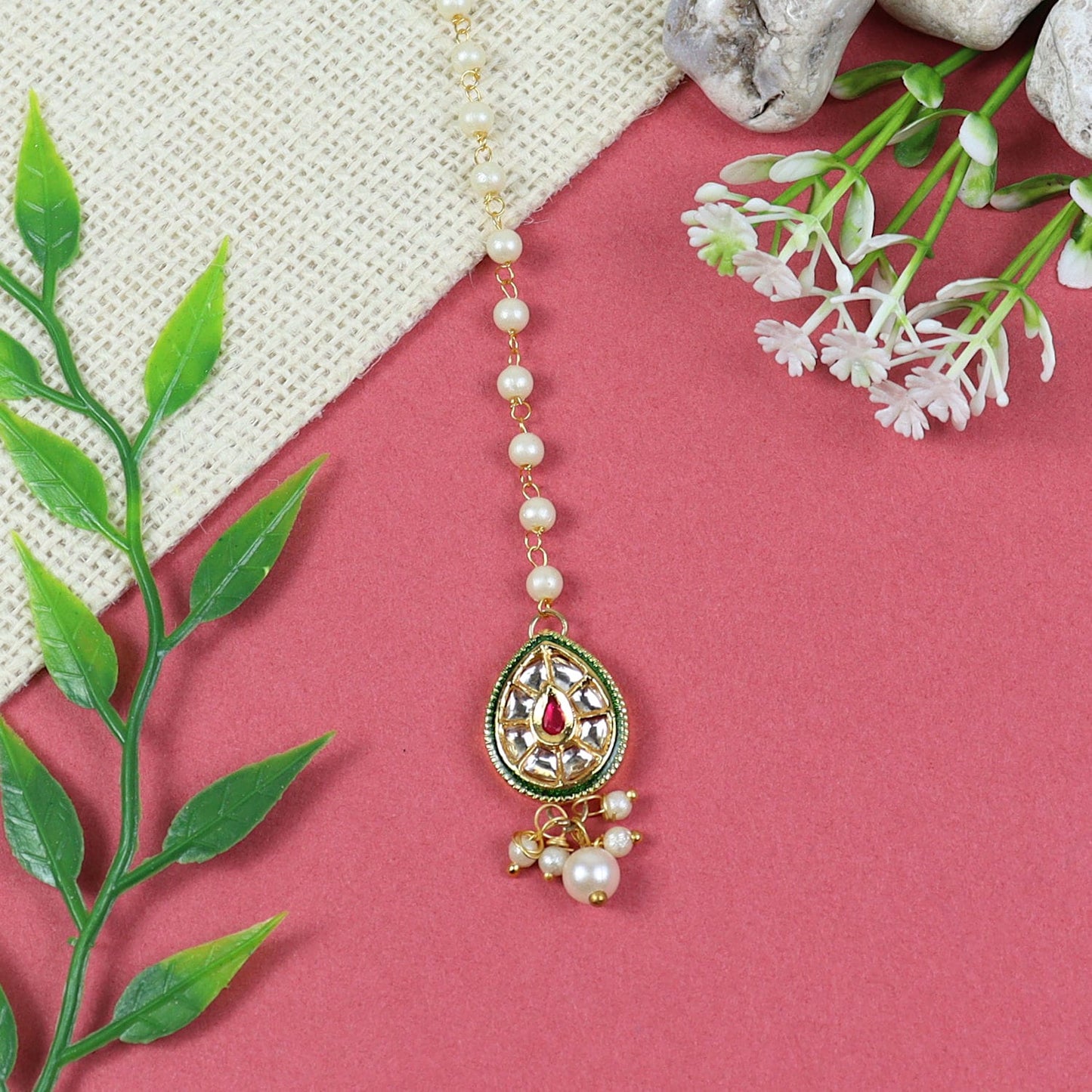 jewellery girls women ladies necklace bracelet maang tikka earring gift accessories cute stylish fancy fashion children combo set ethnic festive wedding puja pooja