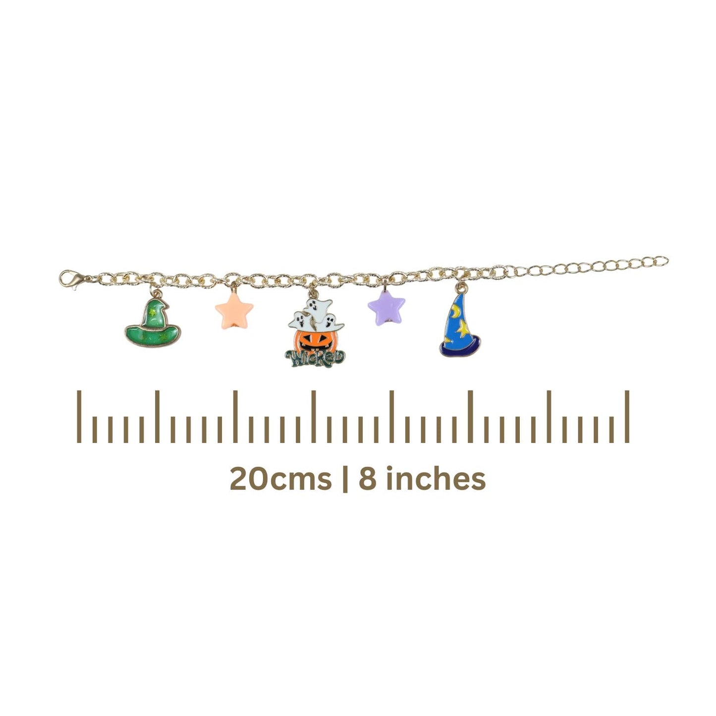 Halloween Wicked Pumpkin Charm Bracelet
