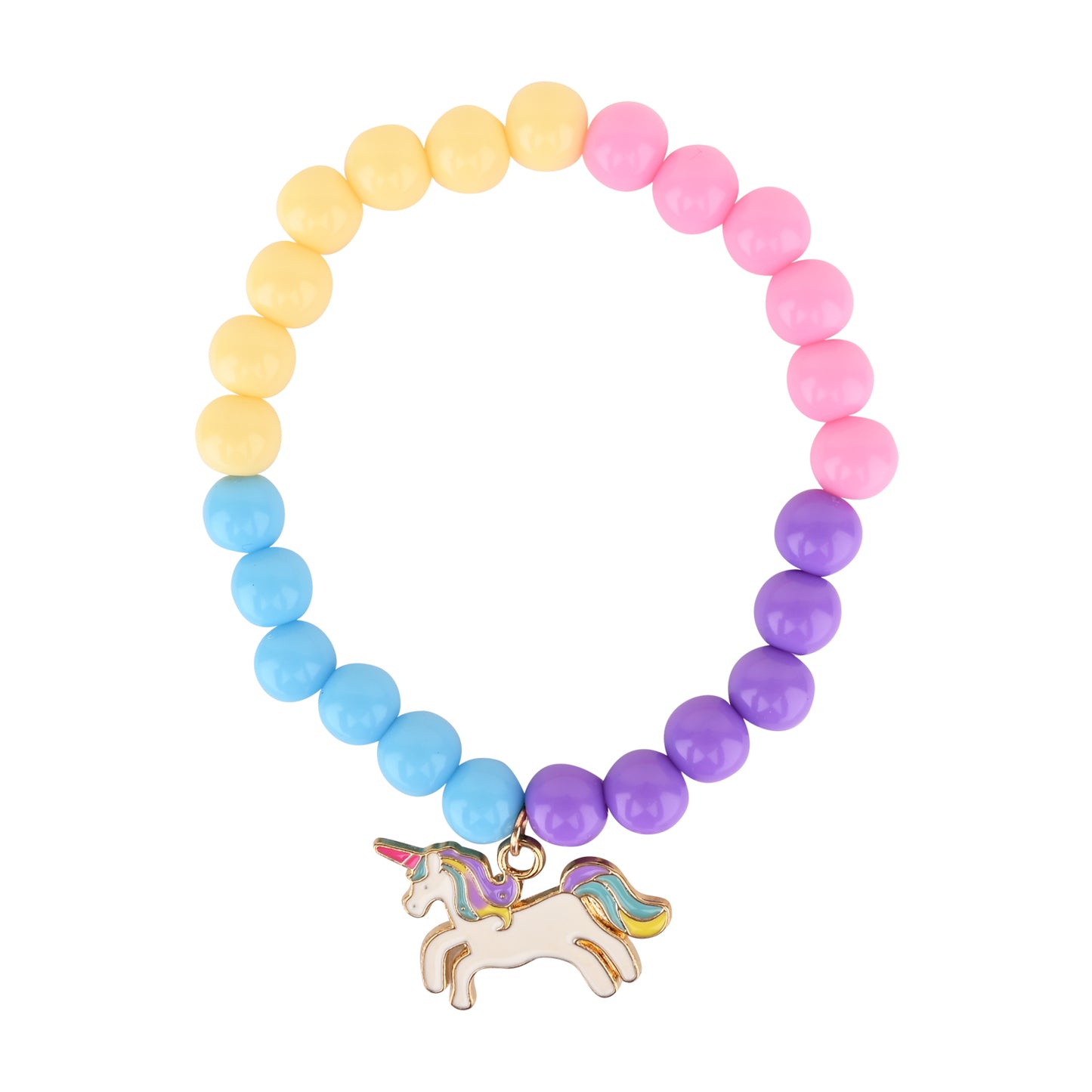 Unicorn Rainbow Charms Set of 2 Beaded Bracelets