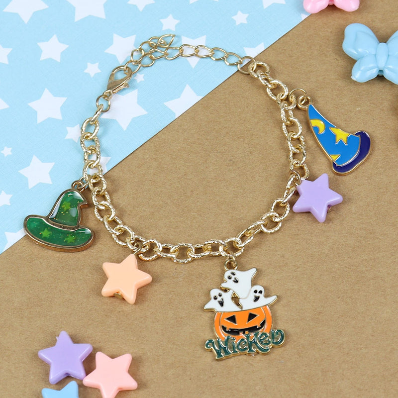 Halloween Wicked Pumpkin Charm Bracelet