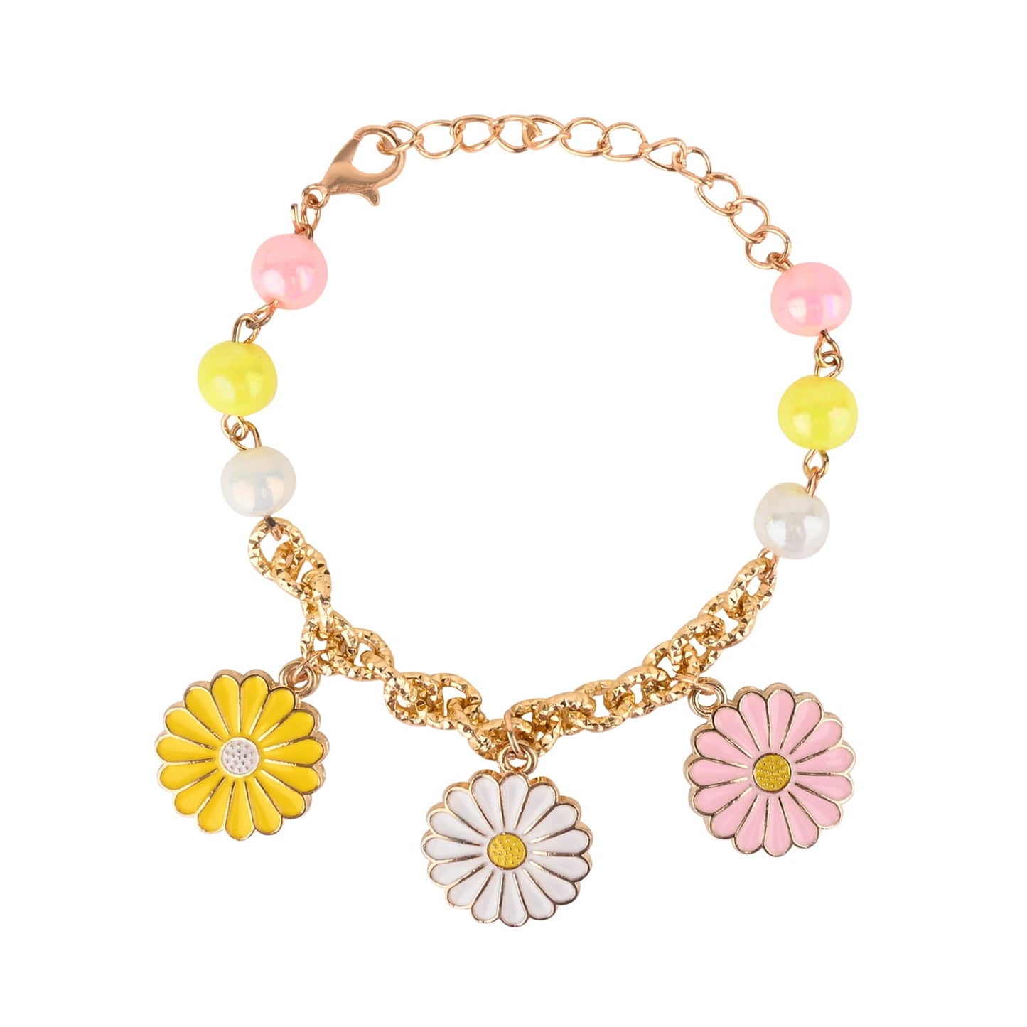 Floral Charms Chain Bracelet