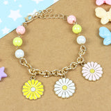 Floral Charms Chain Bracelet