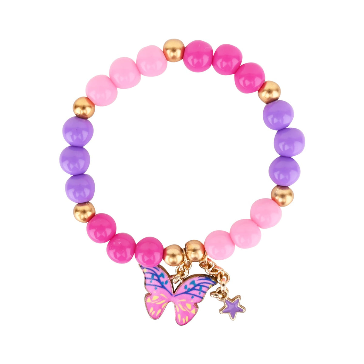 Butterfly Charm Beaded Bracelet