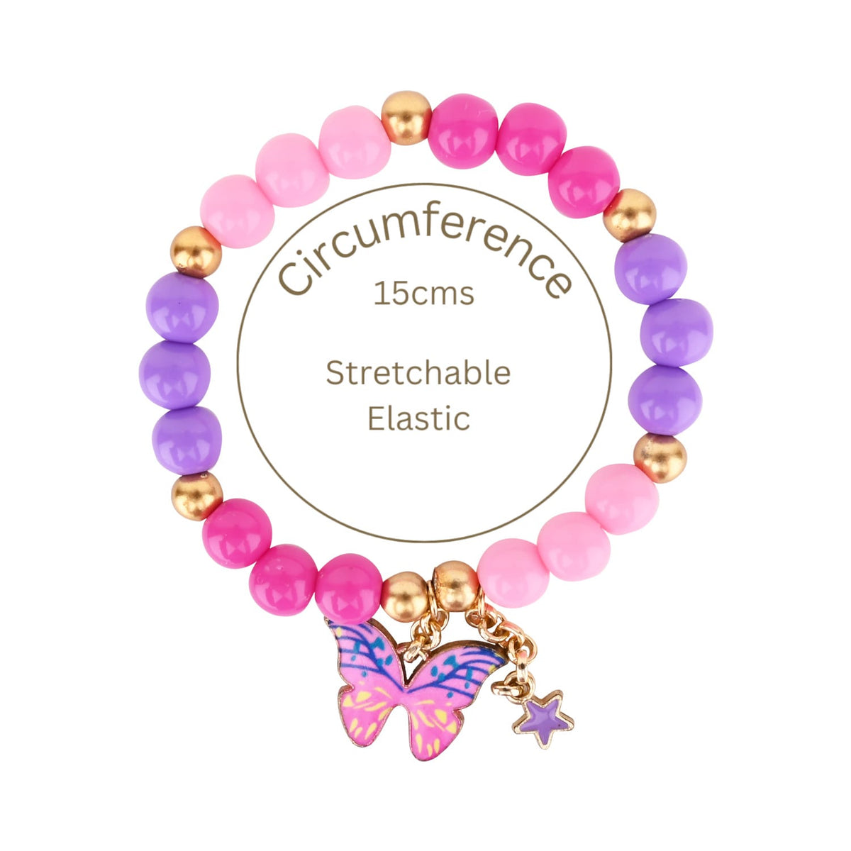 Butterfly Charm Beaded Bracelet