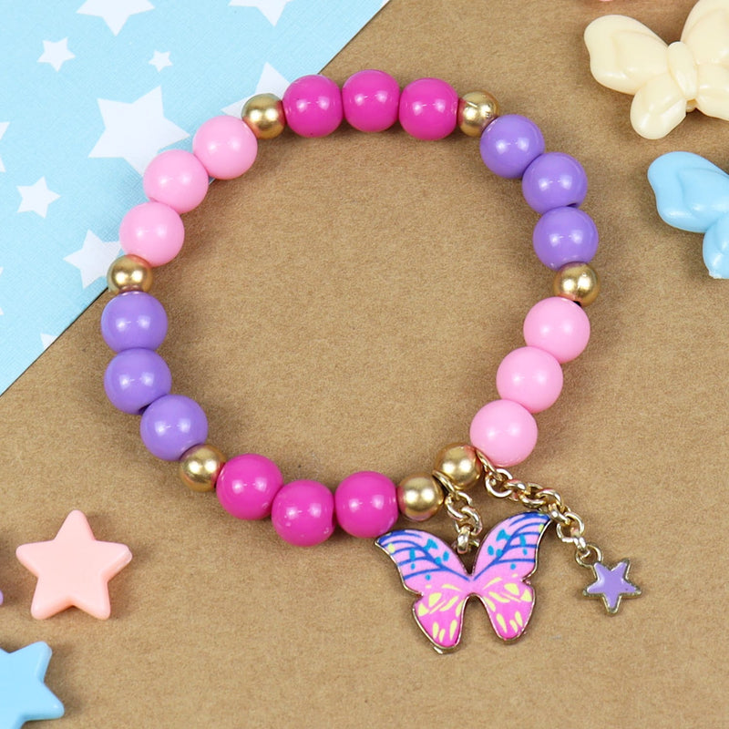 Butterfly Charm Beaded Bracelet