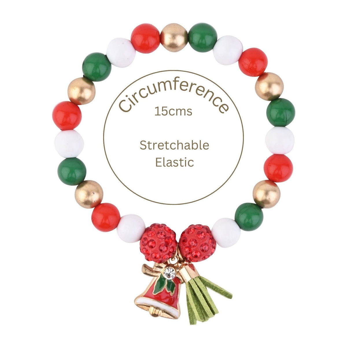 Christmas Bell Necklace Bracelet Jewellery Set