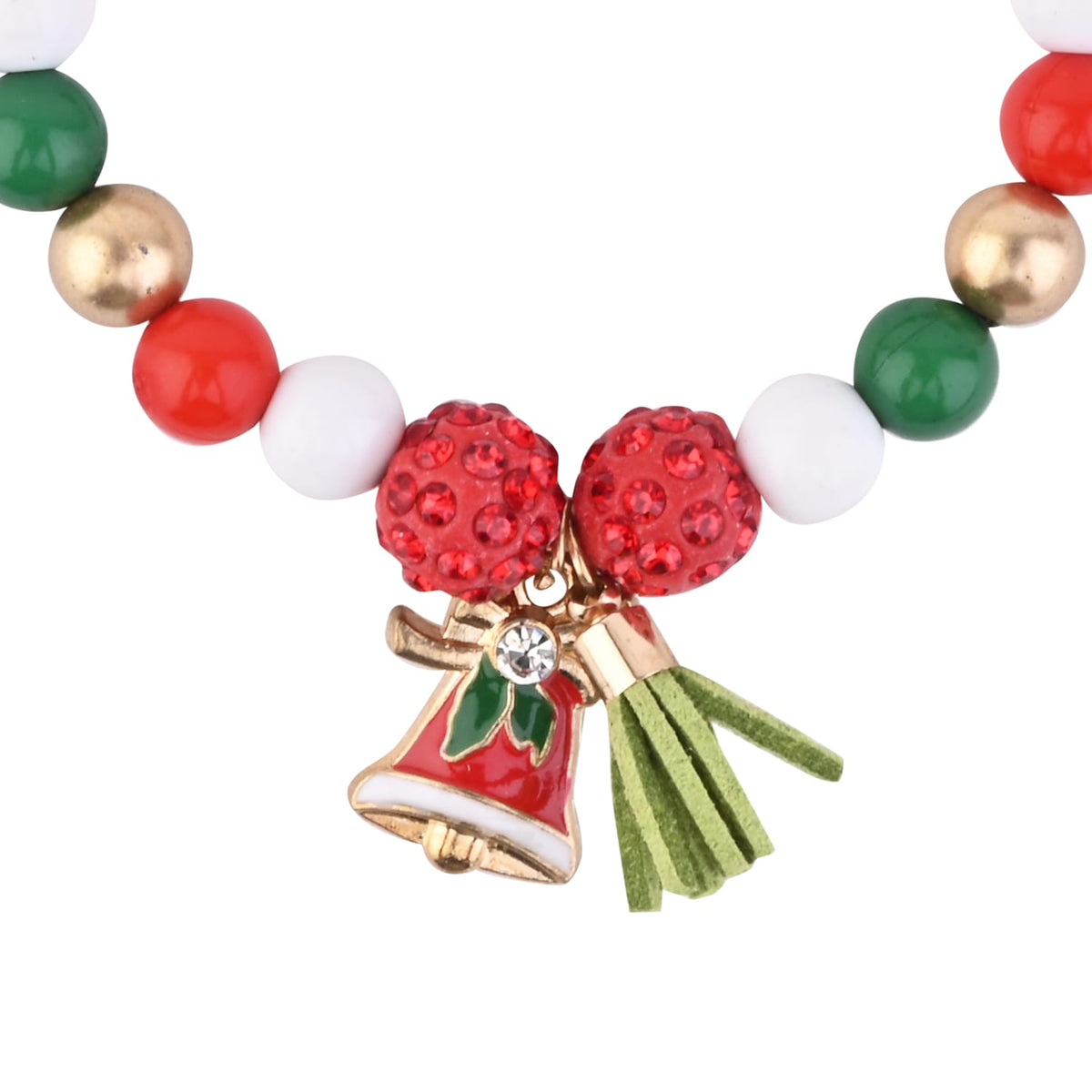 Christmas Bell Necklace Bracelet Jewellery Set