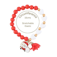 Load image into Gallery viewer, Christmas Charm Santa Claus Beaded Bracelet
