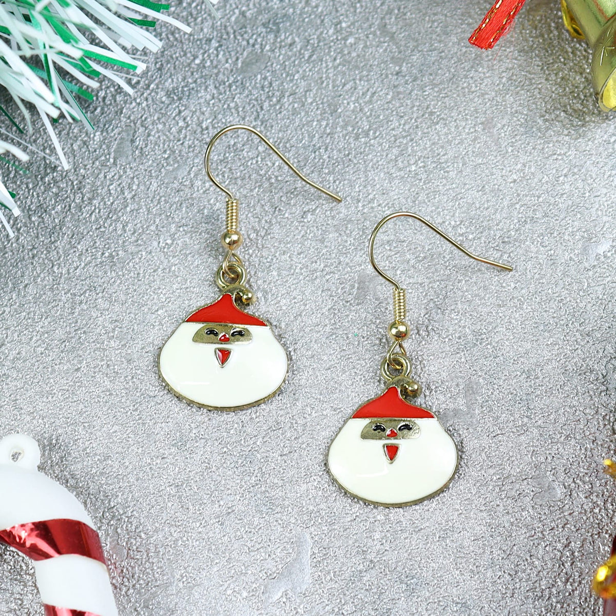 Christmas Charm Santa Claus Earrings