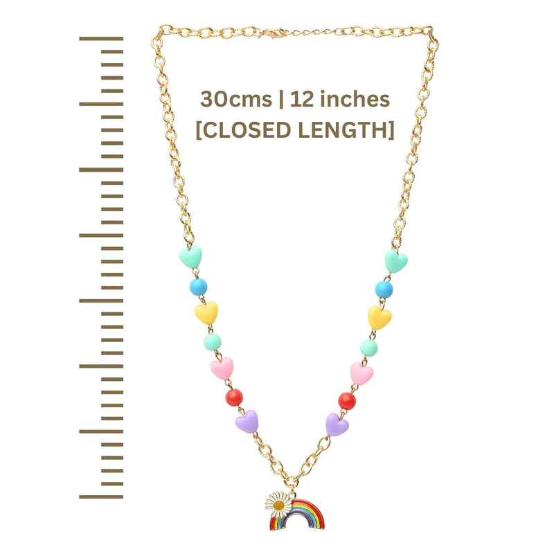 Unicorn Rainbow Charm Necklace & Bracelet Jewellery Set