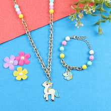 Load image into Gallery viewer, Unicorn Charm Beads Necklace &amp; Jewellery Set
