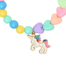 Load image into Gallery viewer, Unicorn Rainbow Charms Set of 2 Beaded Bracelets
