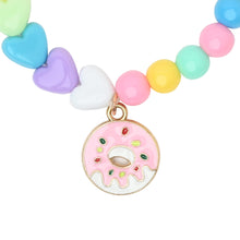 Load image into Gallery viewer, Ice-Cream Donut Charms Set of 2 Beaded Bracelets
