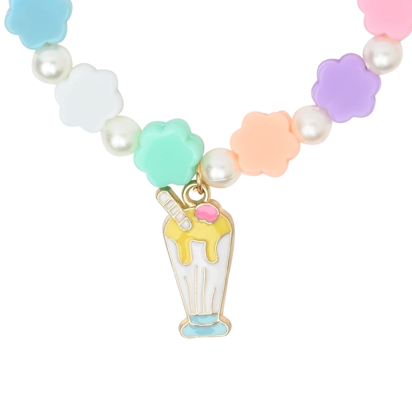 Ice-Cream Donut Charms Set of 2 Beaded Bracelets