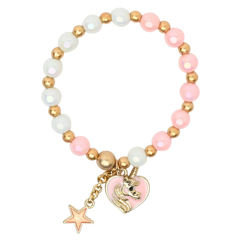 Unicorn Charm Beaded Bracelet