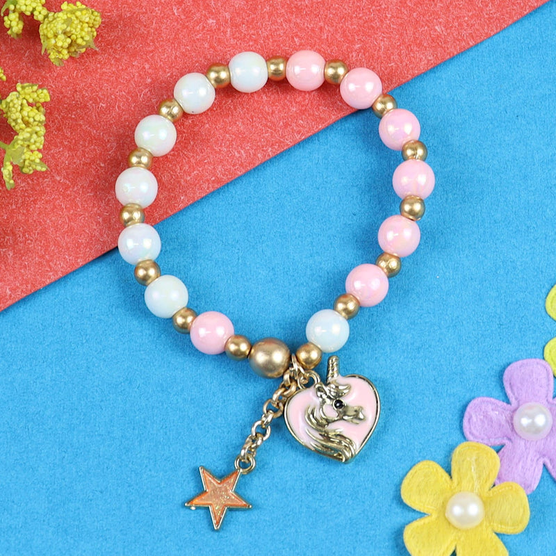 Unicorn Charm Beaded Bracelet