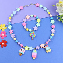 Load image into Gallery viewer, Ice-Cream Charms Necklace Bracelet Set
