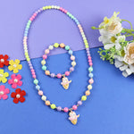 Unicorn Ice-Cream Charm Necklace Bracelet Set