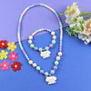 Smiley Cloud Charm Necklace Bracelet Set