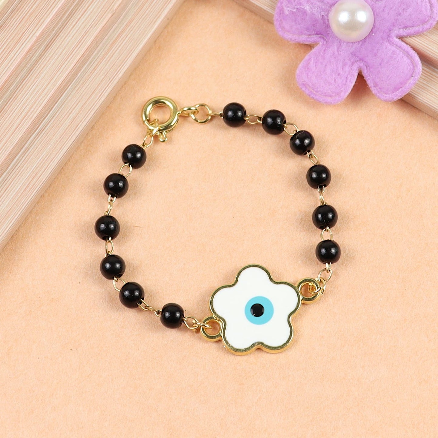 Nazariya Bracelet Floral Evil Eye Charm
