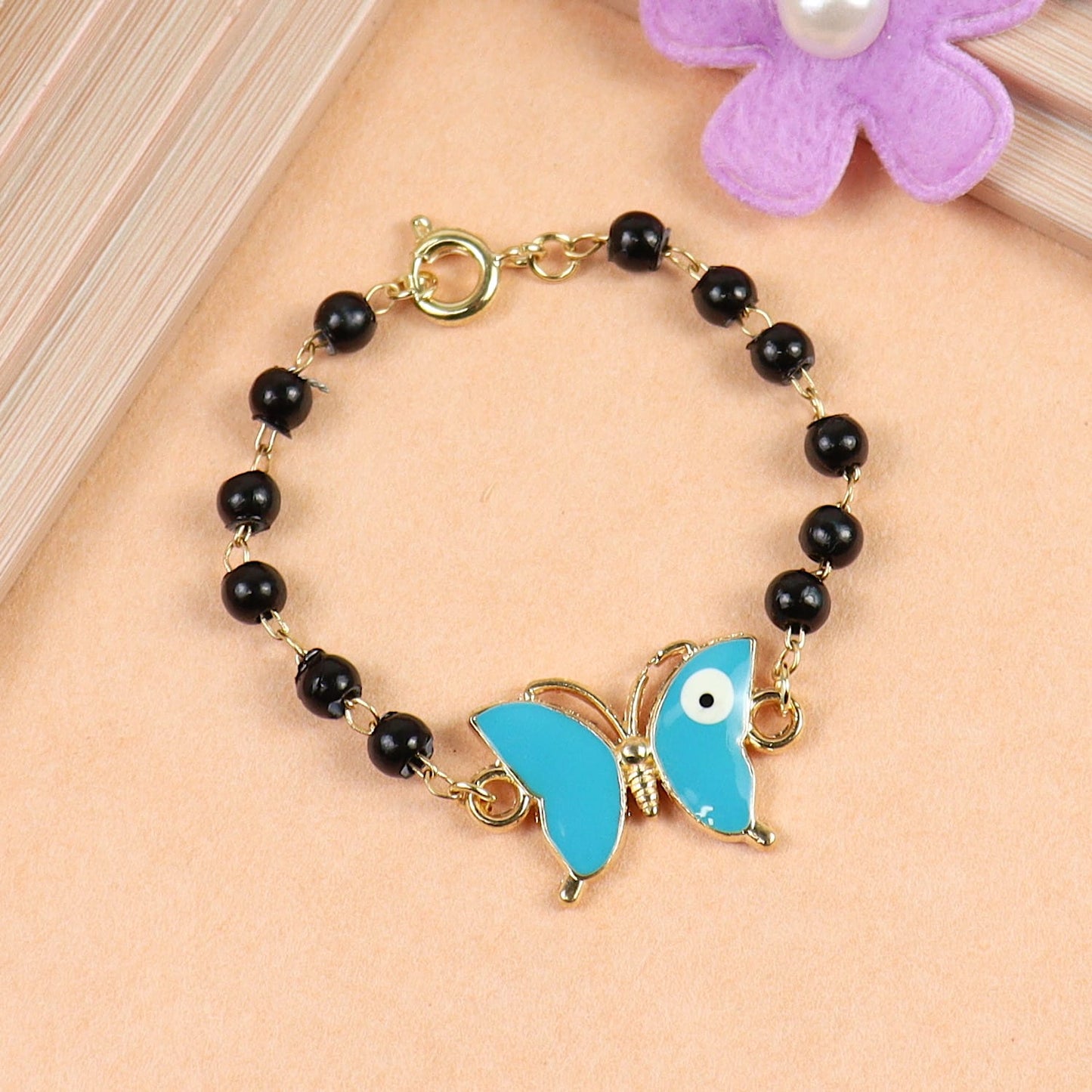Nazariya Bracelet Butterfly Evil Eye Charm