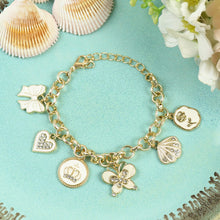 Load image into Gallery viewer, Butterfly Heart MultiCharm Chain Bracelet
