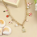 Fashion Beauty Multicharm Chain Necklace