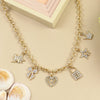 Diamond Studded Multicharm Chain Necklace