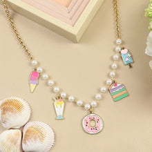 Load image into Gallery viewer, Ice-Cream Donut Multicharm Chain Necklace
