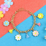 Multi-Charm Tassels Floral Chain Bracelet – Cute & Trendy Jewellery for Girls | Asthetika India