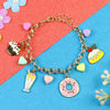 Donut Ice-Cream Multi-Charm Chain Bracelet – Cute & Trendy Jewellery for Girls | Asthetika India