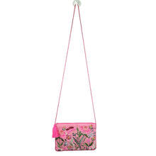 Load image into Gallery viewer, Embroidered Fabric Tasselled Sling Bag for Girls - Pink

