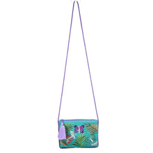 Load image into Gallery viewer, Embroidered Fabric Tasselled Sling Bag for Girls - Green
