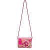 Embroidered Fabric Tasselled Sling Bag for Girls - Pink