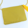 Embroidered Fabric Tasselled Sling Bag for Girls - Yellow