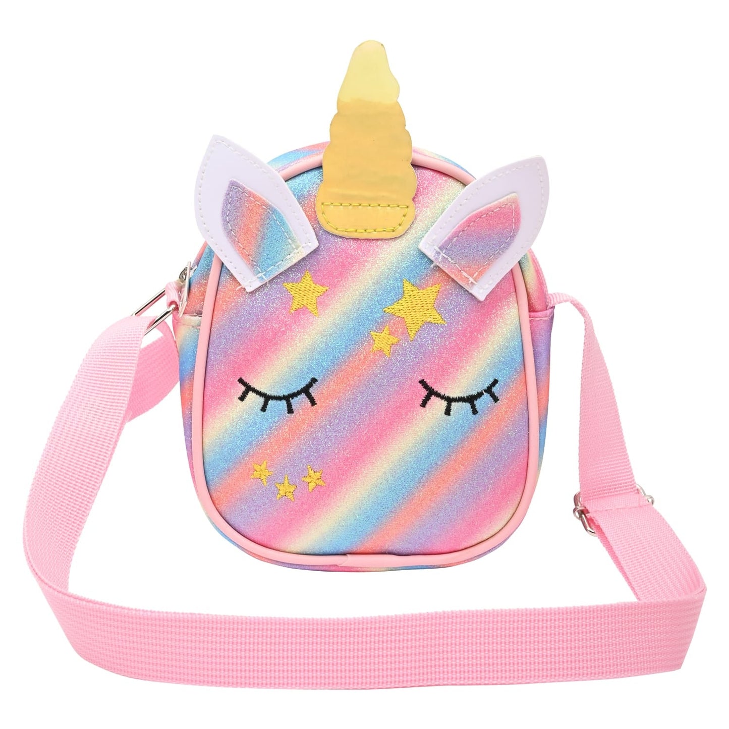 Unicorn Glitter Sling Bag - Light Pink