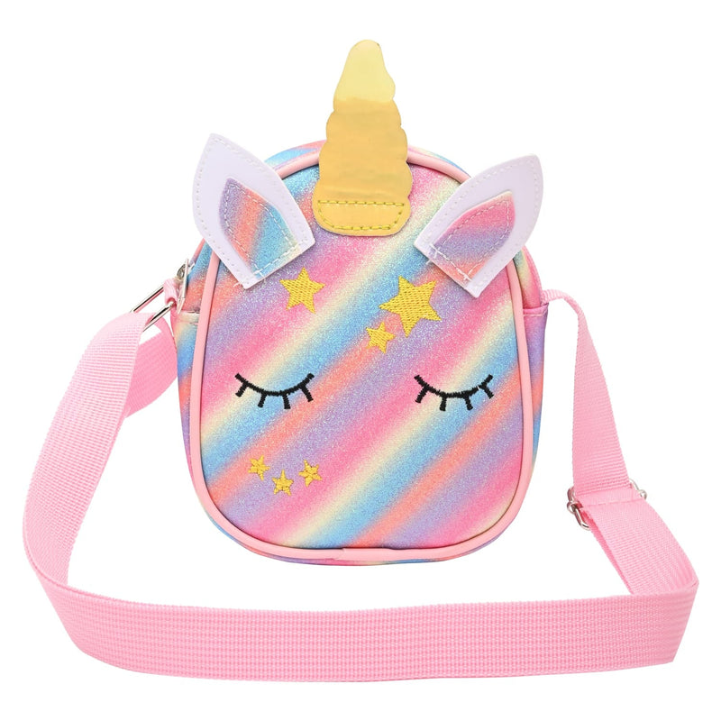Unicorn Glitter Sling Bag - Light Pink