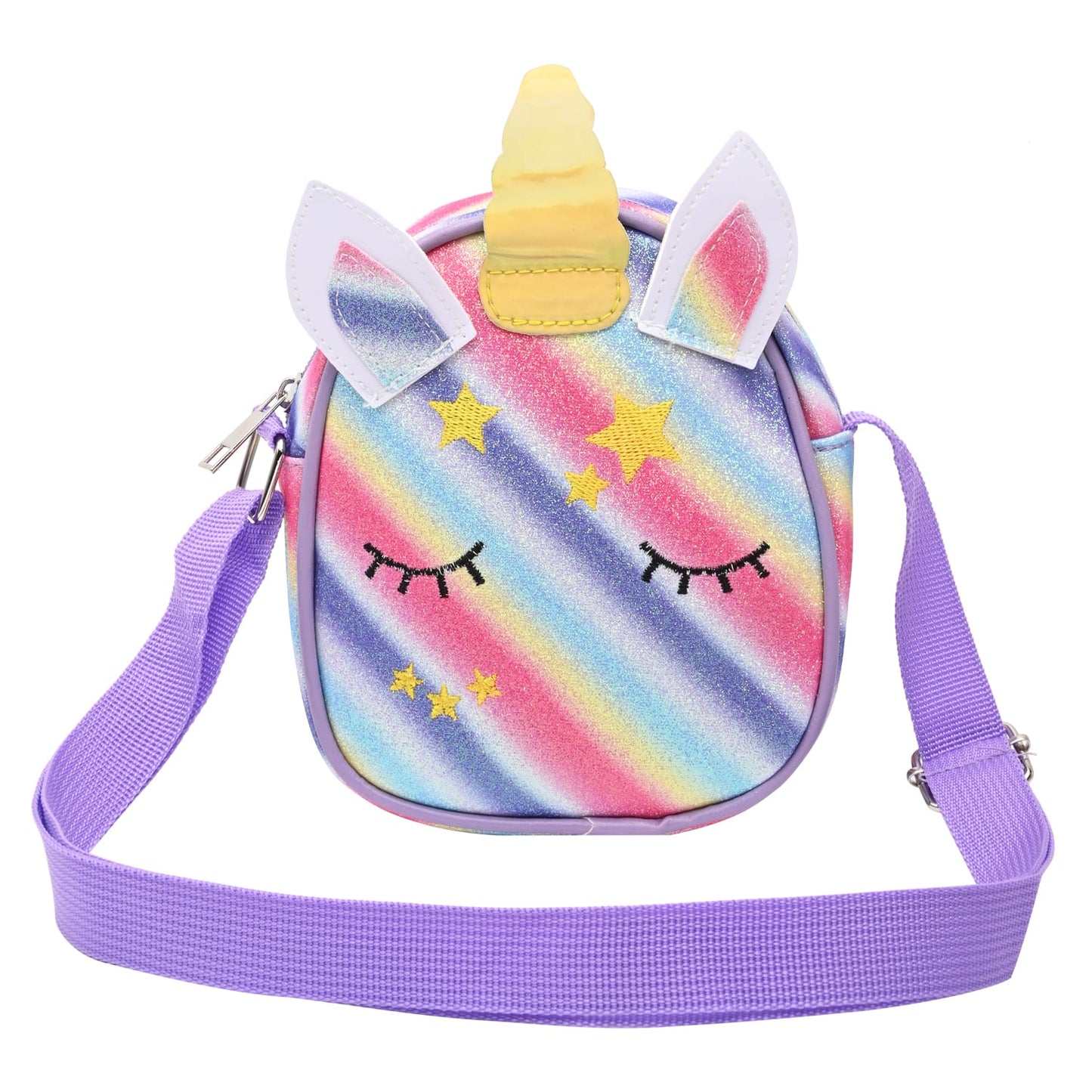 Unicorn Glitter Sling Bag - Purple