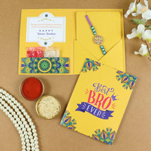 Load image into Gallery viewer, Floral Designs Rakhi in Greeting Card with Roli Chawal
