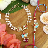 Kundan Bracelet & Rakhi Set for Bhaiya Bhabhi