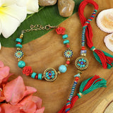Bohemian Evil Eye Bracelet & Rakhi Set in Fancy Happy Raksha Bandhan Box
