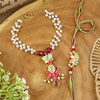 Kundan Mina bracelet and Rakhi laid flat — Bhai Bhabhi Rakhi set