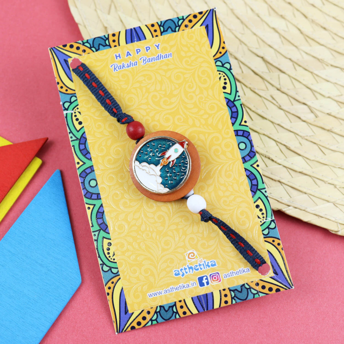 Space Rocket Kids Rakhi
