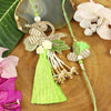 Embroidered Butti Tassel Bhaiya Bhabhi Rakhi Pair [EMB25-008]