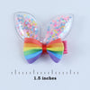 Rainbow Hair Clips - Set of 2 - Red / Pink